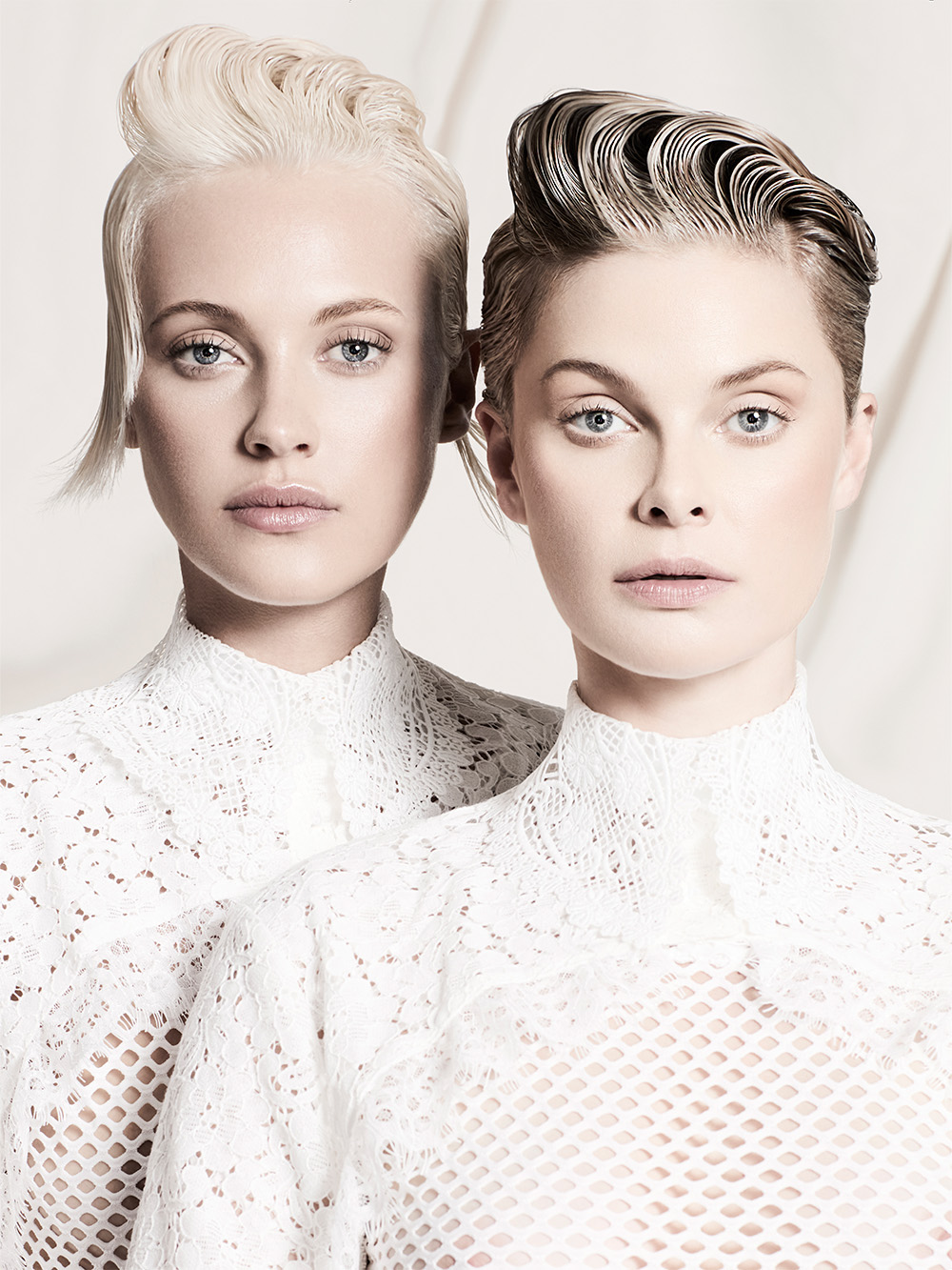 Gary Hooker & Michael Young- BHA British Hairdresser of the Year 2025 - Short, Slicked-Back Platinum Blonde Look with Quiff